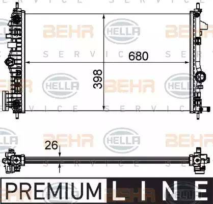 HELLA 8MK 376 754-361 - Radiatore, Raffreddamento motore www.autoricambi360.it