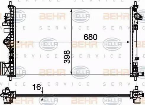 HELLA 8MK 376 754-301 - Radiatore, Raffreddamento motore www.autoricambi360.it