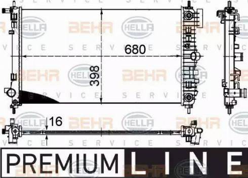 HELLA 8MK 376 754-311 - Radiatore, Raffreddamento motore www.autoricambi360.it