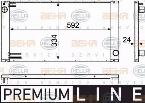 HELLA 8MK 376 754-221 - Radiatore, Raffreddamento motore www.autoricambi360.it
