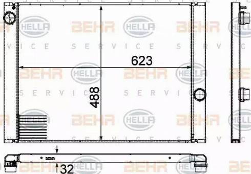 HELLA 8MK 376 755-591 - Radiatore, Raffreddamento motore www.autoricambi360.it