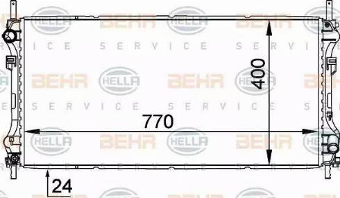 HELLA 8MK 376 755-321 - Radiatore, Raffreddamento motore www.autoricambi360.it