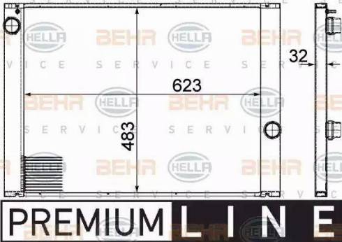 HELLA 8MK 376 753-591 - Radiatore, Raffreddamento motore www.autoricambi360.it
