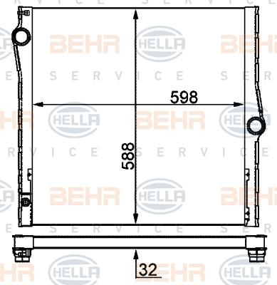 HELLA 8MK 376 753-011 - Radiatore, Raffreddamento motore www.autoricambi360.it