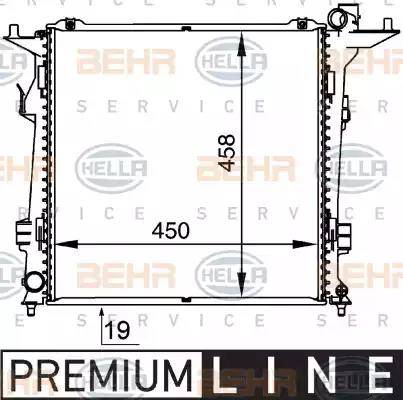 HELLA 8MK 376 764-471 - Radiatore, Raffreddamento motore www.autoricambi360.it
