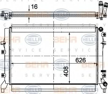 HELLA 8MK 376 764-624 - Radiatore, Raffreddamento motore www.autoricambi360.it