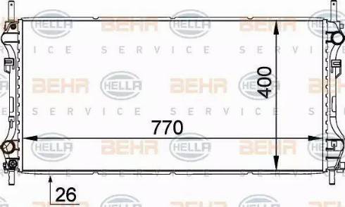 HELLA 8MK 376 764-111 - Radiatore, Raffreddamento motore www.autoricambi360.it