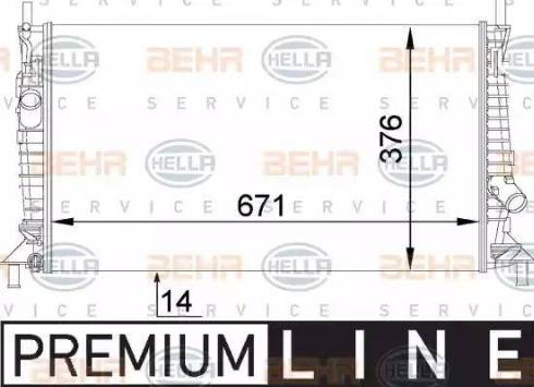 HELLA 8MK 376 764-281 - Radiatore, Raffreddamento motore www.autoricambi360.it