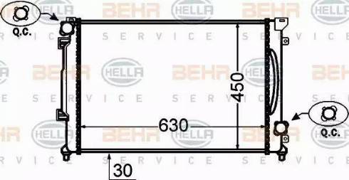 HELLA 8MK 376 766-191 - Radiatore, Raffreddamento motore www.autoricambi360.it