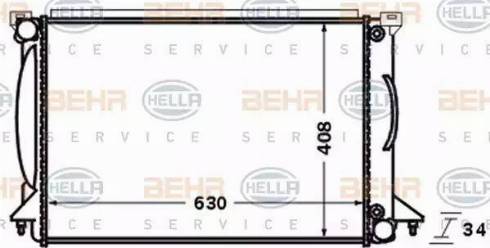 HELLA 8MK 376 766-344 - Radiatore, Raffreddamento motore www.autoricambi360.it