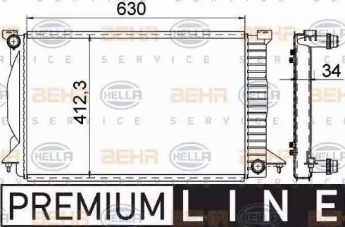 HELLA 8MK 376 766-331 - Radiatore, Raffreddamento motore www.autoricambi360.it