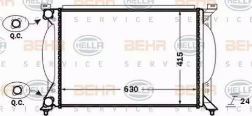 HELLA 8MK 376 766-264 - Radiatore, Raffreddamento motore www.autoricambi360.it
