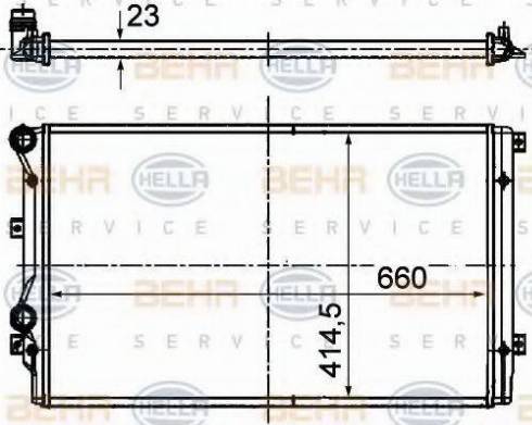 HELLA 8MK 376 763-021 - Radiatore, Raffreddamento motore www.autoricambi360.it