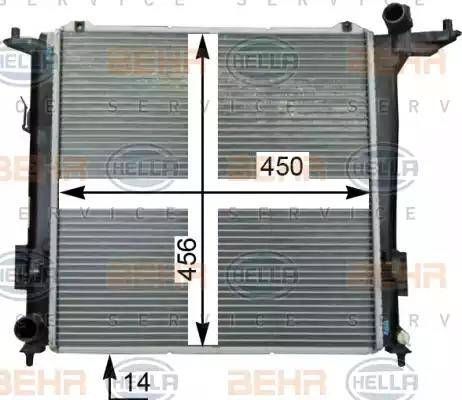 HELLA 8MK 376 763-351 - Radiatore, Raffreddamento motore www.autoricambi360.it