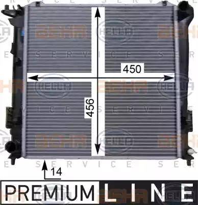 HELLA 8MK 376 763-321 - Radiatore, Raffreddamento motore www.autoricambi360.it