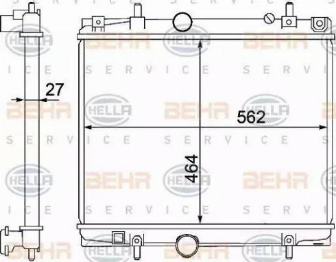 HELLA 8MK 376 767-141 - Radiatore, Raffreddamento motore www.autoricambi360.it