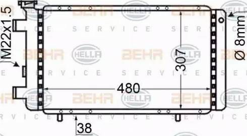 HELLA 8MK 376 705-781 - Radiatore, Raffreddamento motore www.autoricambi360.it