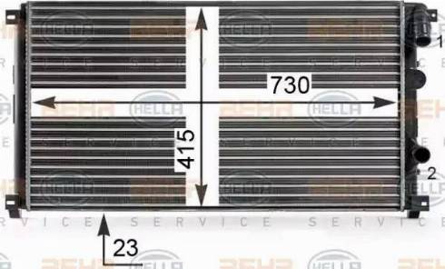 HELLA 8MK 376 700-314 - Radiatore, Raffreddamento motore www.autoricambi360.it