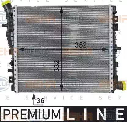 HELLA 8MK 376 701-261 - Radiatore, Raffreddamento motore www.autoricambi360.it