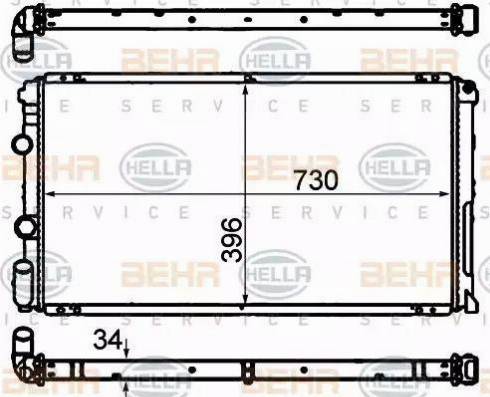 HELLA 8MK 376 708-451 - Radiatore, Raffreddamento motore www.autoricambi360.it