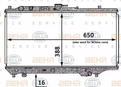 HELLA 8MK 376 707-411 - Radiatore, Raffreddamento motore www.autoricambi360.it