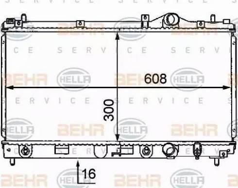 HELLA 8MK 376 707-621 - Radiatore, Raffreddamento motore www.autoricambi360.it
