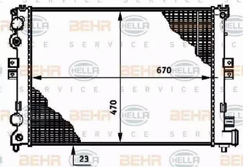 HELLA 8MK 376 719-474 - Radiatore, Raffreddamento motore www.autoricambi360.it
