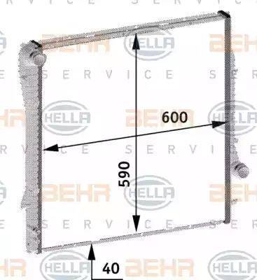 HELLA 8MK 376 719-041 - Radiatore, Raffreddamento motore www.autoricambi360.it