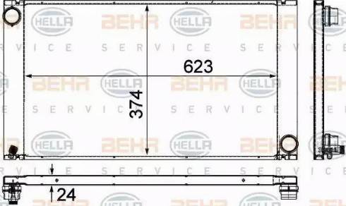 HELLA 8MK 376 719-111 - Radiatore, Raffreddamento motore www.autoricambi360.it