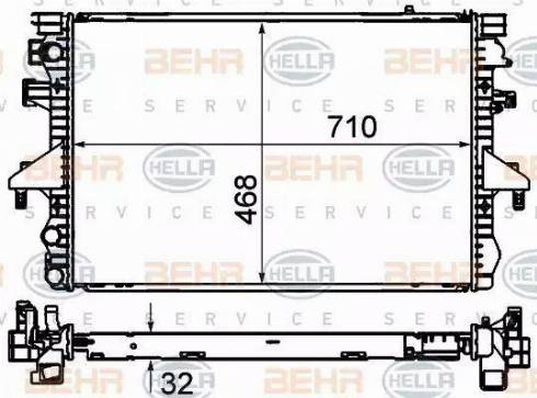 HELLA 8MK 376 719-184 - Radiatore, Raffreddamento motore www.autoricambi360.it