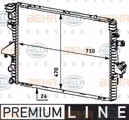 HELLA 8MK 376 719-181 - Radiatore, Raffreddamento motore www.autoricambi360.it