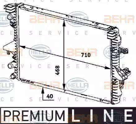HELLA 8MK 376 719-171 - Radiatore, Raffreddamento motore www.autoricambi360.it