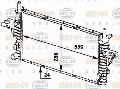 HELLA 8MK 376 719-754 - Radiatore, Raffreddamento motore www.autoricambi360.it
