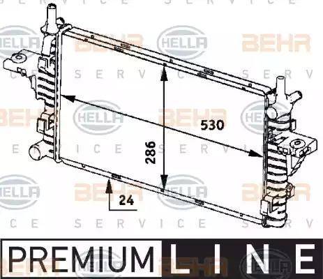 HELLA 8MK 376 719-751 - Radiatore, Raffreddamento motore www.autoricambi360.it