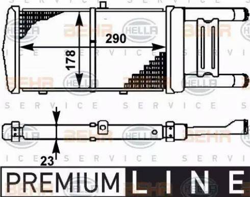 HELLA 8MK 376 714-531 - Radiatore, Raffreddamento motore www.autoricambi360.it