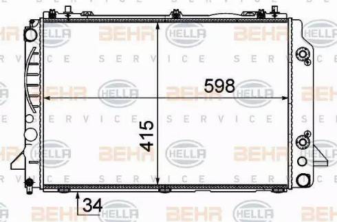 HELLA 8MK 376 715-164 - Radiatore, Raffreddamento motore www.autoricambi360.it