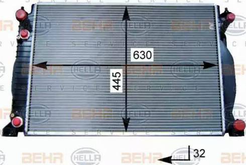 HELLA 8MK 376 715-341 - Radiatore, Raffreddamento motore www.autoricambi360.it