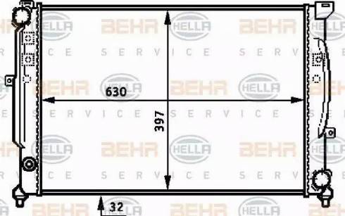 HELLA 8MK 376 715-334 - Radiatore, Raffreddamento motore www.autoricambi360.it