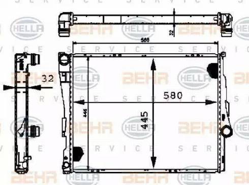 HELLA 8MK 376 716-241 - Radiatore, Raffreddamento motore www.autoricambi360.it
