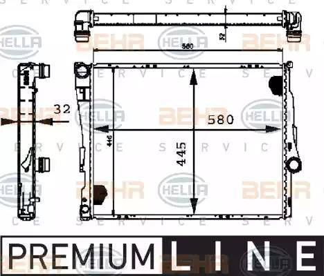 HELLA 8MK 376 716-251 - Radiatore, Raffreddamento motore www.autoricambi360.it