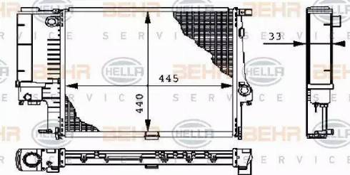 HELLA 8MK 376 711-084 - Radiatore, Raffreddamento motore www.autoricambi360.it