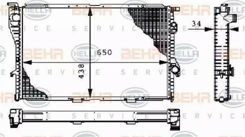 HELLA 8MK 376 711-114 - Radiatore, Raffreddamento motore www.autoricambi360.it