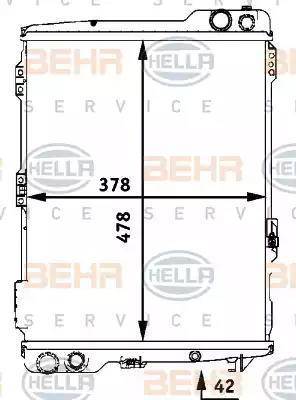 HELLA 8MK 376 711-281 - Radiatore, Raffreddamento motore www.autoricambi360.it