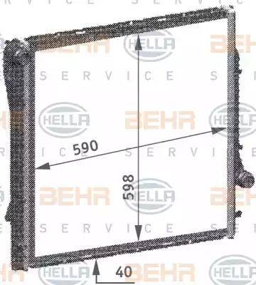 HELLA 8MK 376 718-754 - Radiatore, Raffreddamento motore www.autoricambi360.it