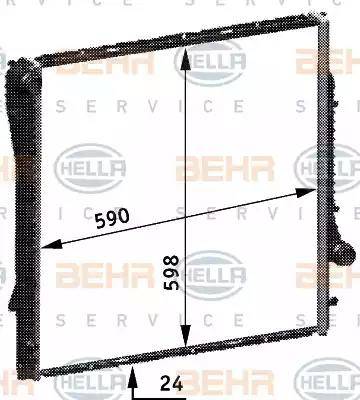 HELLA 8MK 376 718-764 - Radiatore, Raffreddamento motore www.autoricambi360.it
