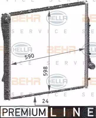 HELLA 8MK 376 718-771 - Radiatore, Raffreddamento motore www.autoricambi360.it
