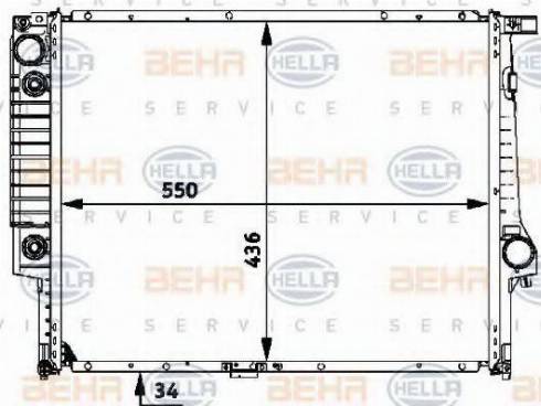 HELLA 8MK 376 713-094 - Radiatore, Raffreddamento motore www.autoricambi360.it