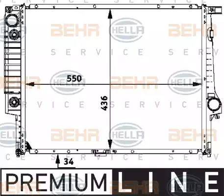 HELLA 8MK 376 713-091 - Radiatore, Raffreddamento motore www.autoricambi360.it