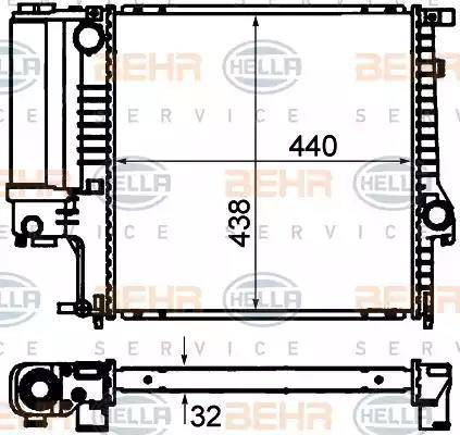 HELLA 8MK 376 713-124 - Radiatore, Raffreddamento motore www.autoricambi360.it