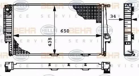 HELLA 8MK 376 712-374 - Radiatore, Raffreddamento motore www.autoricambi360.it
